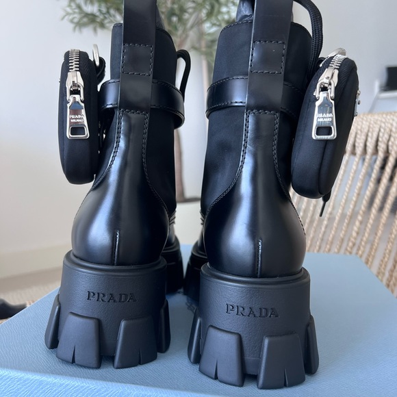 Prada monolith combat boots 36.5 NEW IN BOX - Picture 2 of 12
